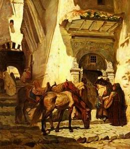 Arab or Arabic people and life. Orientalism oil paintings  342